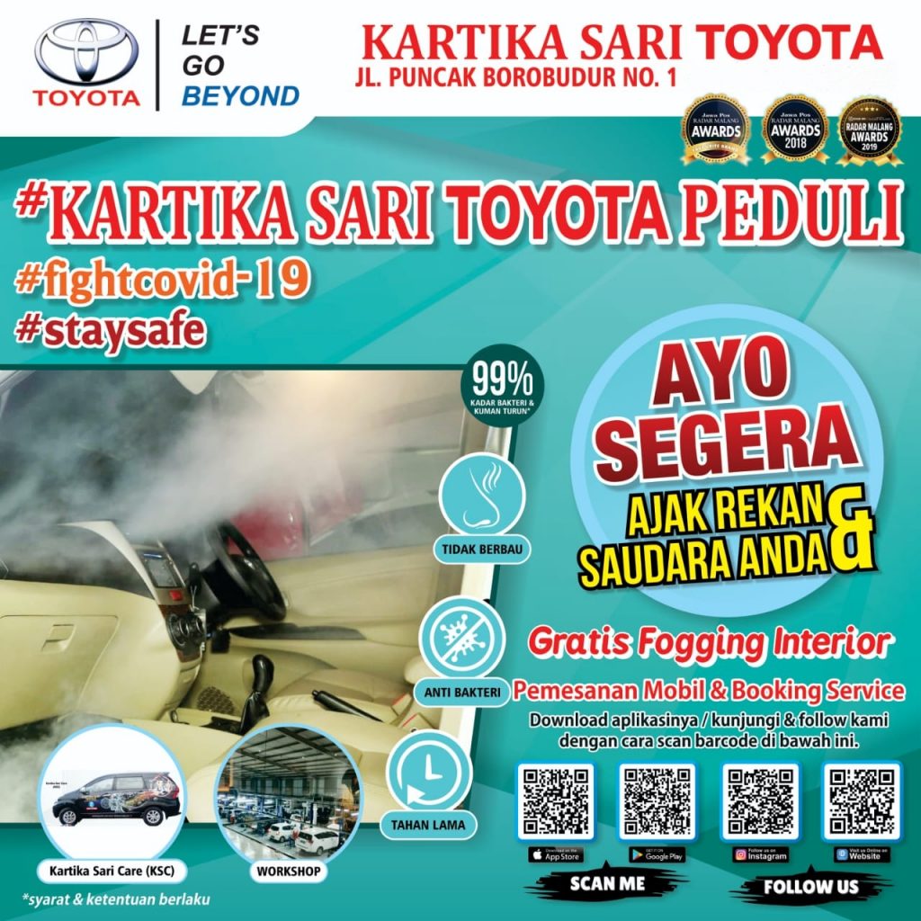 Dealer Toyota Malang Resmi Kartika Sari Promo Gratis Fogging